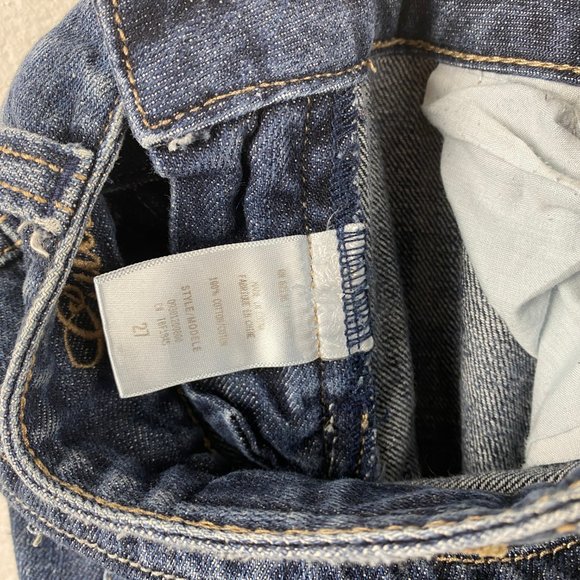 Guess Jeans Womens 27 x 32  Boot Cut Low Rise Med Wash Cotton Hipster Streetwear - Picture 10 of 10